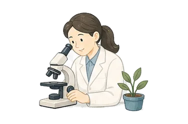 用一个主体和一个核心动作清晰表现“生物学家”