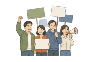 用一个主体和一个核心动作清晰表现“参加运动、 作战；战役、 运动、 竞选运动”