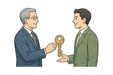 用一个主体和一个核心动作清晰表现“前任，前辈；前一代产品”