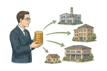 用一个主体和一个核心动作清晰表现“资本家；资本主义的”