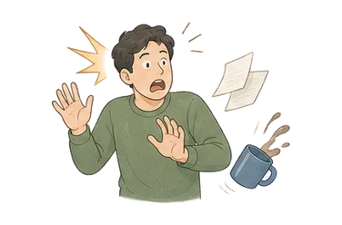 用一个主体和一个核心动作清晰表现“使不安，使困惑，使仓皇失措”