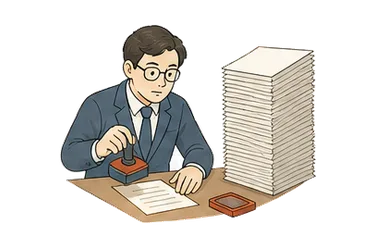 用一个主体和一个核心动作清晰表现“官僚；官员”