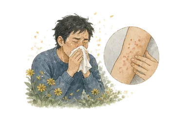 用一个主体和一个核心动作清晰表现“过敏症；强烈反感”