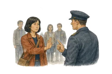 用一个主体和一个核心动作清晰表现“违抗，藐视；挑战”