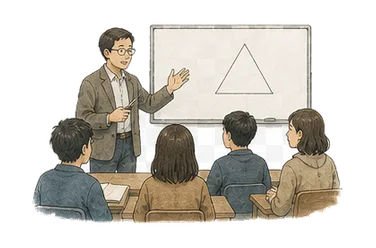 用一个主体和一个核心动作清晰表现“讲座；演讲；训诫”
