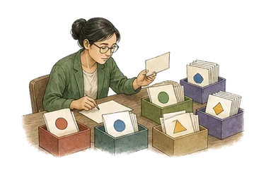 用一个主体和一个核心动作清晰表现“词汇的，词典的”