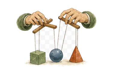 用一个主体和一个核心动作清晰表现“操作；操纵，摆布”