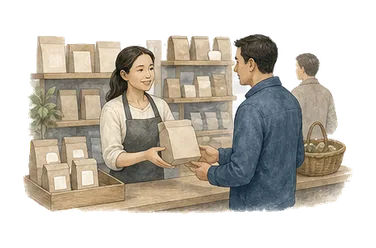 用一个主体和一个核心动作清晰表现“商业的,商用的;商业广告”