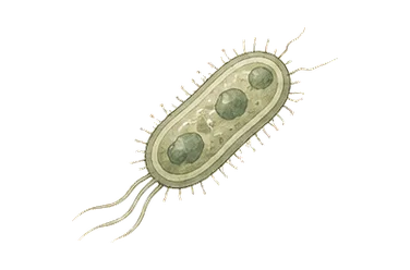 用一个主体和一个核心动作清晰表现“微生物，细菌”