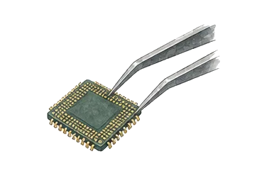 用一个主体和一个核心动作清晰表现“微处理器”