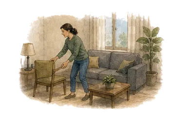 用一个主体和一个核心动作清晰表现“容纳；提供住宿；使适应；通融”