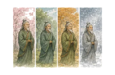 用一个主体和一个核心动作清晰表现“不朽的，永生的；神仙，不朽人物”