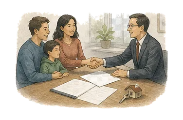 用一个主体和一个核心动作清晰表现“抵押贷款；按揭（名词）；以房产作抵押借款（动词）”