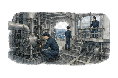 用一个主体和一个核心动作清晰表现“海军的；军舰的”