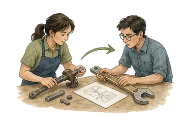 用一个主体和一个核心动作清晰表现“创新，革新”