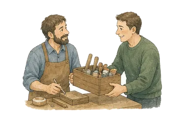 用一个主体和一个核心动作清晰表现“资助，赞助；惠顾，光顾”