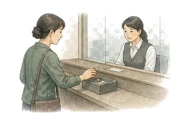 用一个主体和一个核心动作清晰表现“存款；定金；沉积物”
