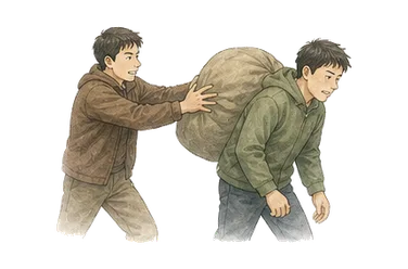 用一个主体和一个核心动作清晰表现“强加，施加；征（税）”
