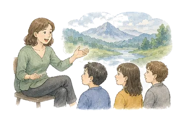 用一个主体和一个核心动作清晰表现“描述性的；叙述的”