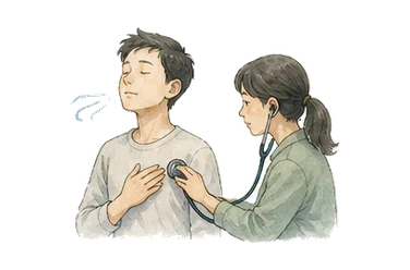 用一个主体和一个核心动作清晰表现“呼吸的;呼吸系统的”