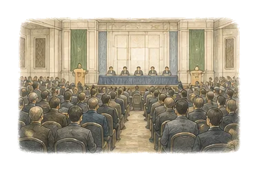 用一个主体和一个核心动作清晰表现“大会；惯例；国际公约”