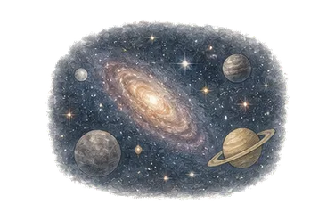 用一个主体和一个核心动作清晰表现“宇宙;世界”