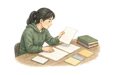 用一个主体和一个核心动作清晰表现“修订；复习”